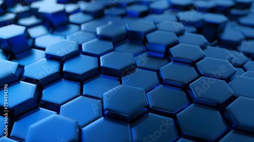 blue hexagon abstract presentation background 