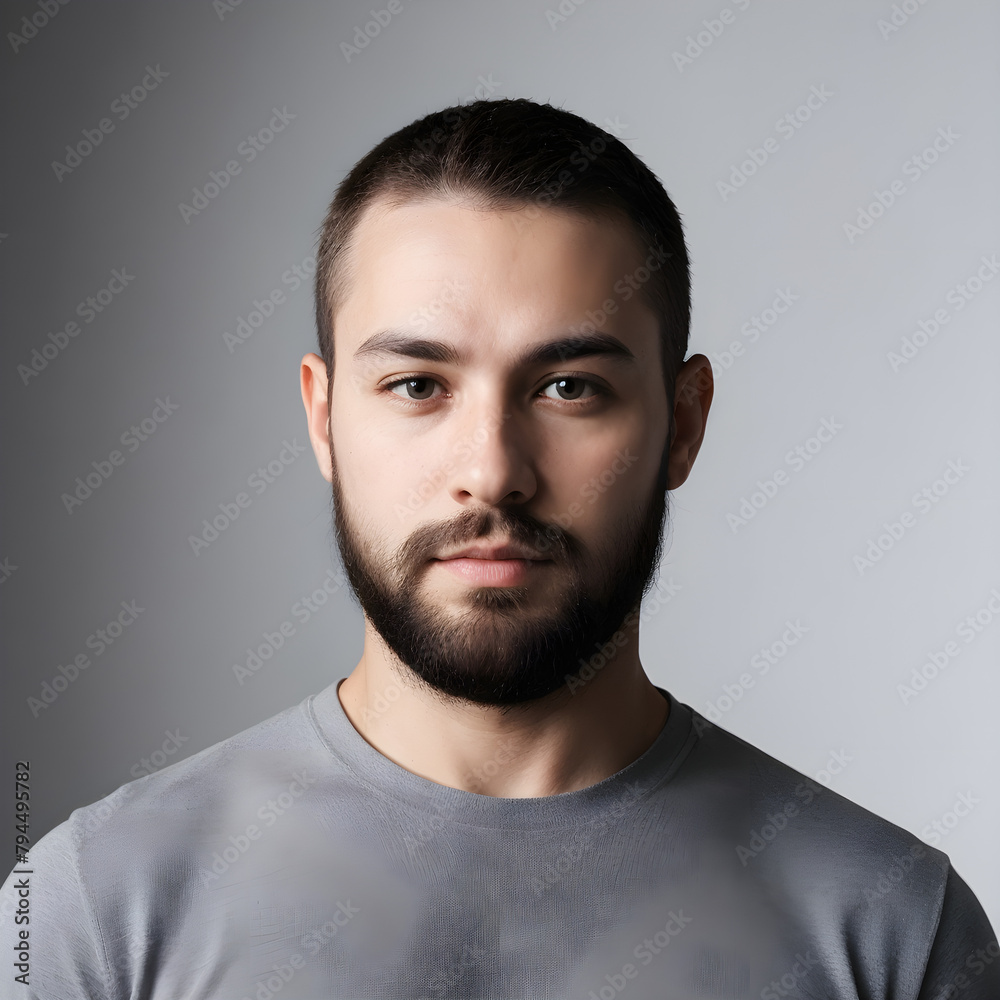 Classic Long Buzz Cut and Beard Look Classic Long Buzz Cut and Beard Look