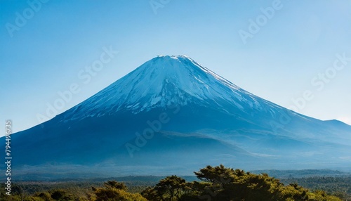 close up of electric blue mountain against blue sky