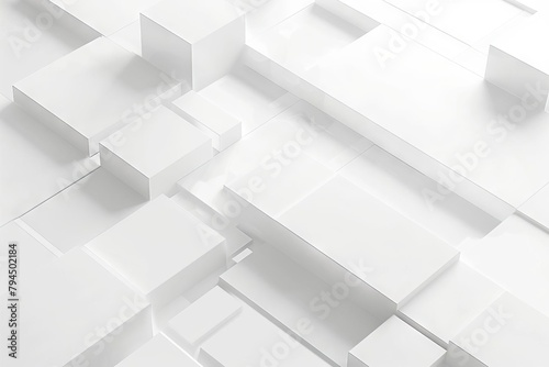 minimalist white geometric background ultra hd futuristic 3d illustration