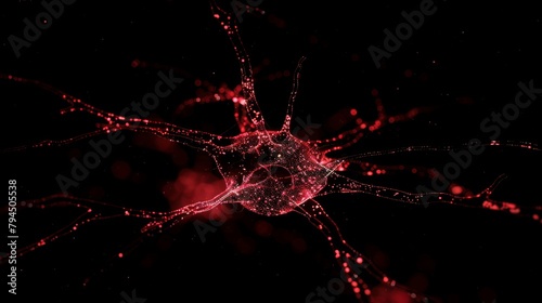 3d illustration of neural cell. World Blood Donor Day. © Absent Satu