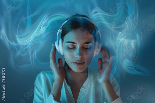 Mental peace and calming sounds: exploring their roles in therapeutic meditation, sleep recovery, and restful sleep. photo
