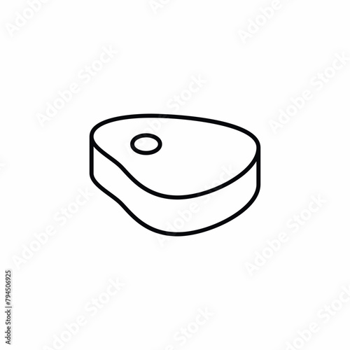 meat meal food beef steak icon