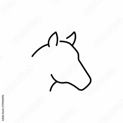 horse head animal ride icon