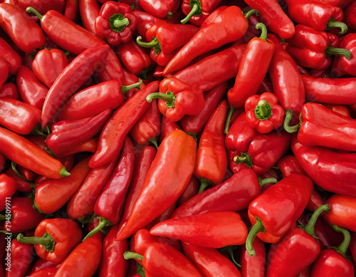 red hot peppers, red chili peppers, red and green peppers