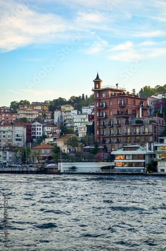 old building and view of the bosphorus, istanbul