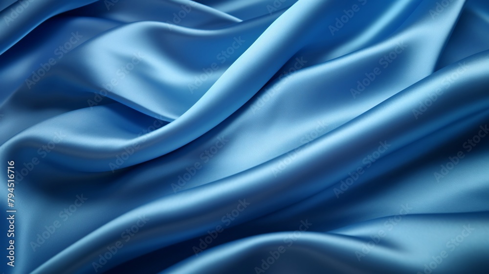 Fototapeta premium Smooth elegant Blue silk or satin texture background