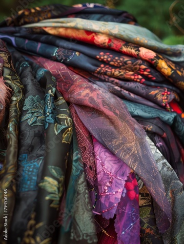 Vibrant Floral Fabric Textures © Balaraw