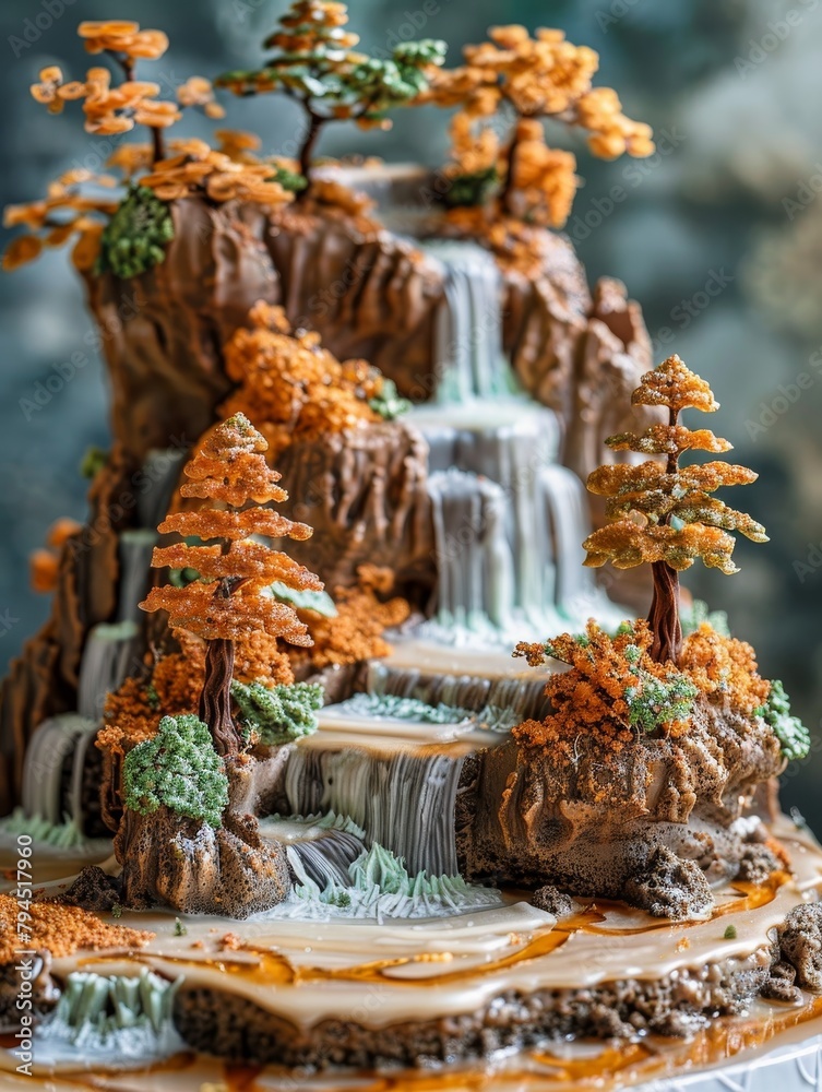 Miniature Waterfall Landscape