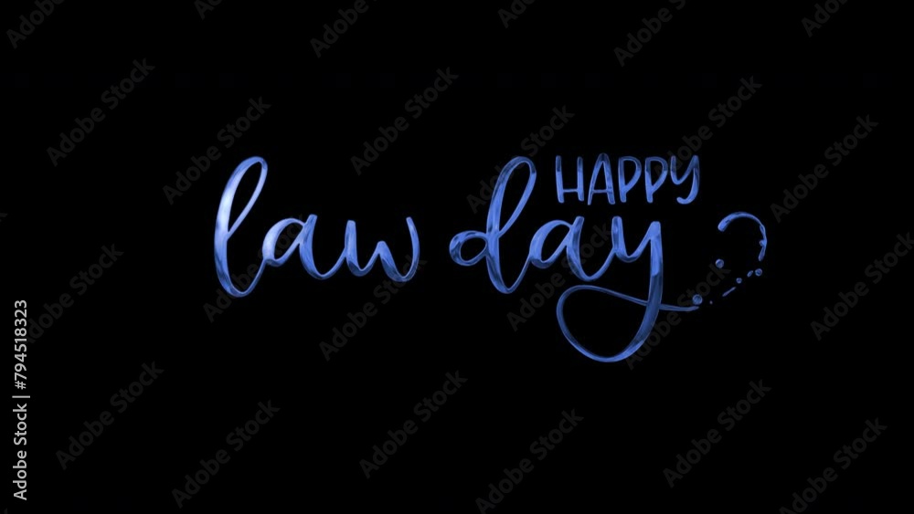 Animated happy law day text on transparent background great for adding to birthday cards, invitations, social media posts, and other celebratory designs. Animated happy law day text on transparent background great for adding to birthday cards, invitations, social media posts, and other celebratory designs.