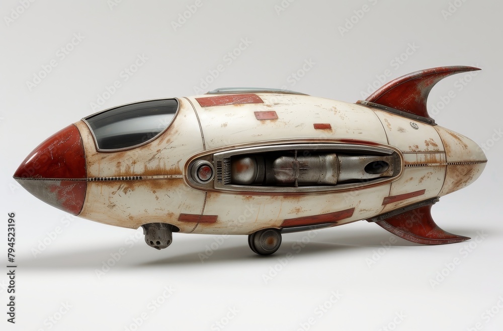 Vintage Futuristic Spacecraft Model