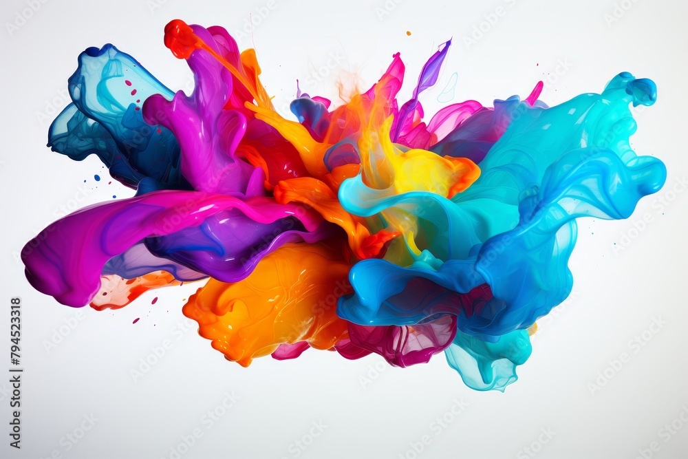 Fototapeta premium Vibrant Ink Explosion