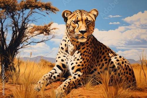 Majestic Cheetah in the Savanna
