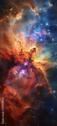 Radiant Cosmos A Burst of Color in the Galaxy