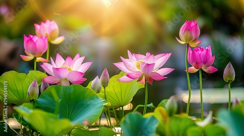 Lotus Flower, Vintage Floral Seamless Pattern for Textile and Wallpaper Design