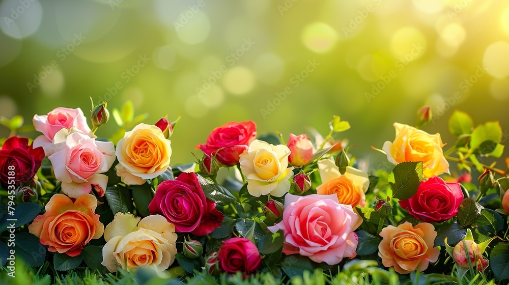 Beautiful Roses Roses in Full Bloom at Golden Hour Beautiful Roses Roses in Full Bloom at Golden Hour