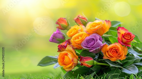 Beautiful Roses Roses in Full Bloom at Golden Hour