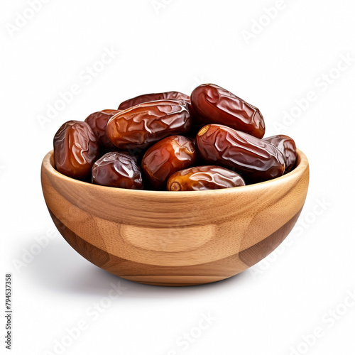 Date fruits isolated on white background
