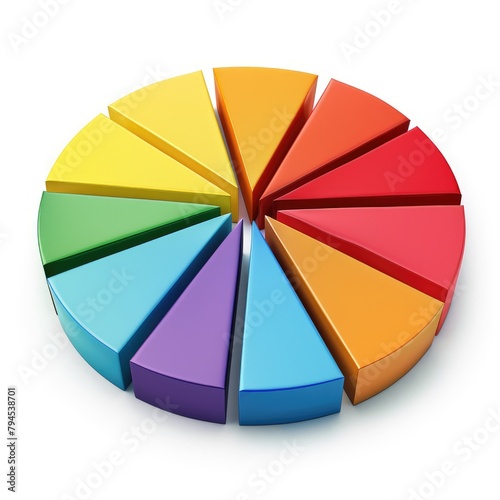 colorful pie chart for business illustration 