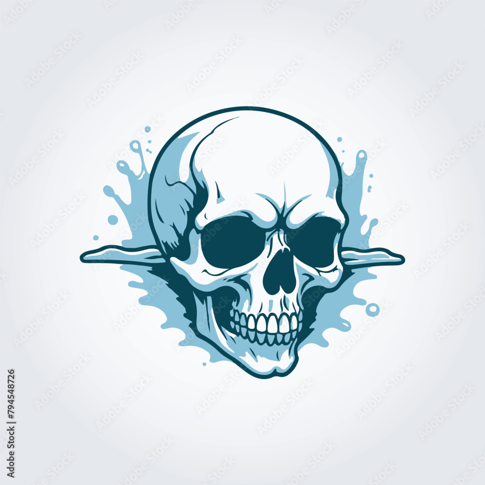 skull splash logo icon skull splash logo icon