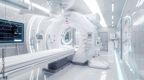 Modern technology in the medical technic 3d render on white photo