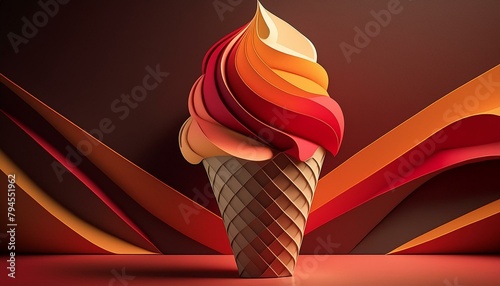 Glace italienne aux fruits photo