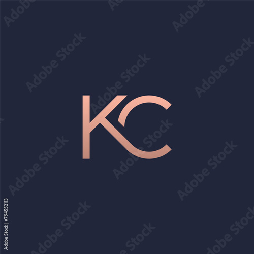 KC monogram logo gold color.