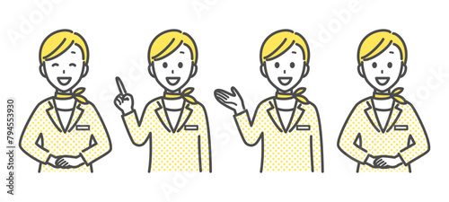 illustration of a female receptionist