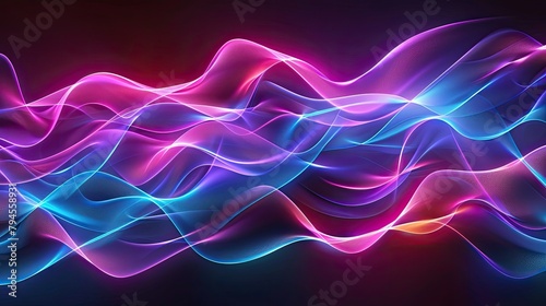 abstract neon waves backgrounds