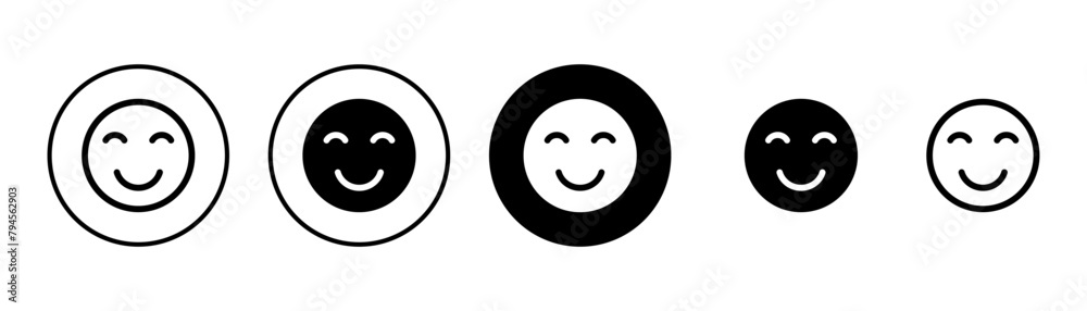 Smile icon vector isolated on white background. Smile vector icon. Emoticon Icon vector. Emoji Smile icon vector isolated on white background. Smile vector icon. Emoticon Icon vector. Emoji