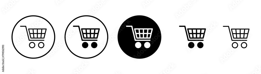Shopping icon vector isolated on white background. Shopping cart icon. Basket icon. Trolley Shopping icon vector isolated on white background. Shopping cart icon. Basket icon. Trolley