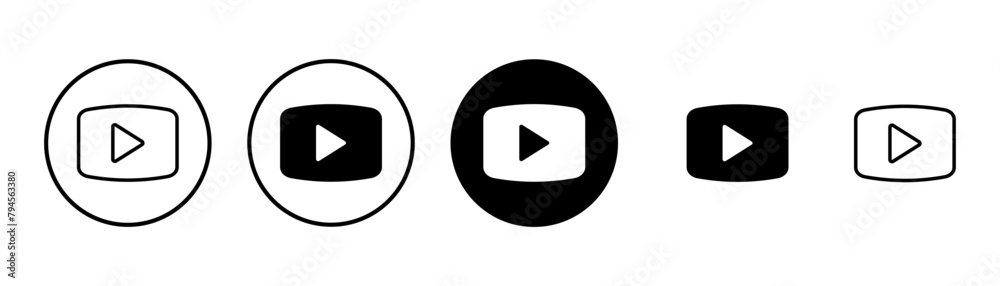 play Icon vector isolated on white background. Play button vector icon. Video icon vector play Icon vector isolated on white background. Play button vector icon. Video icon vector