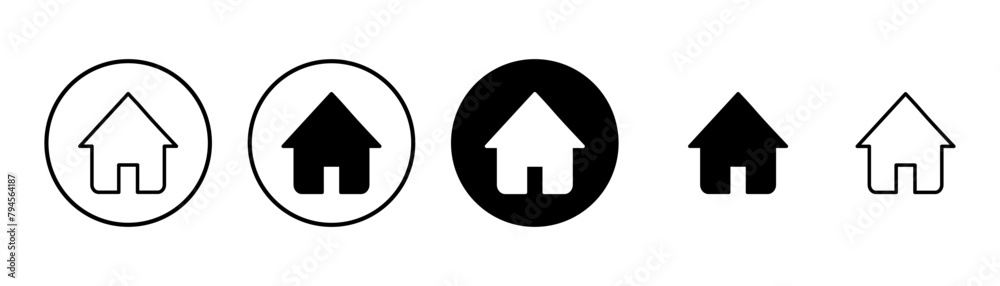 Home icon vector isolated on white background. House vector icon. Address Home icon vector isolated on white background. House vector icon. Address