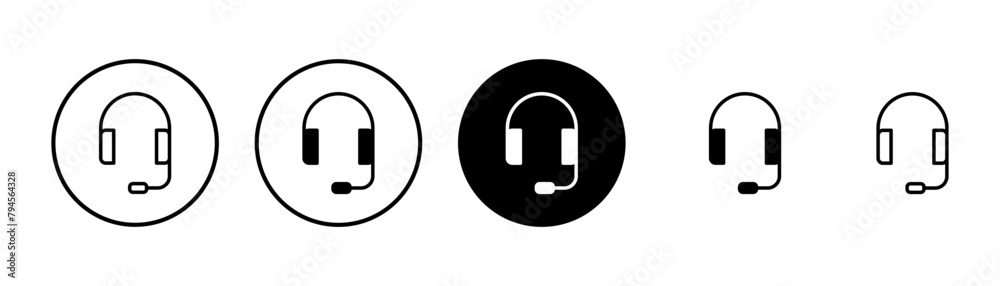 Headphone icon vector isolated on white background. Headphone vector icon. Call us Headphone icon vector isolated on white background. Headphone vector icon. Call us
