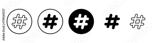 Hashtag icon vector isolated on white background. hashtag vector icon