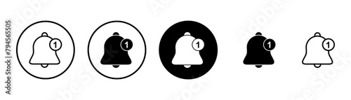 Bell Icon vector isolated on white background. Notification symbol. Bell vector icon