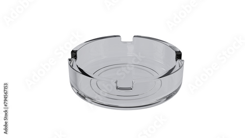 Bilde på lerret Glass ashtray isolated on transparent and white background