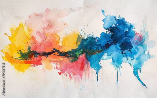 very beautiful bright abstract watercolor drawing on paper drawing.