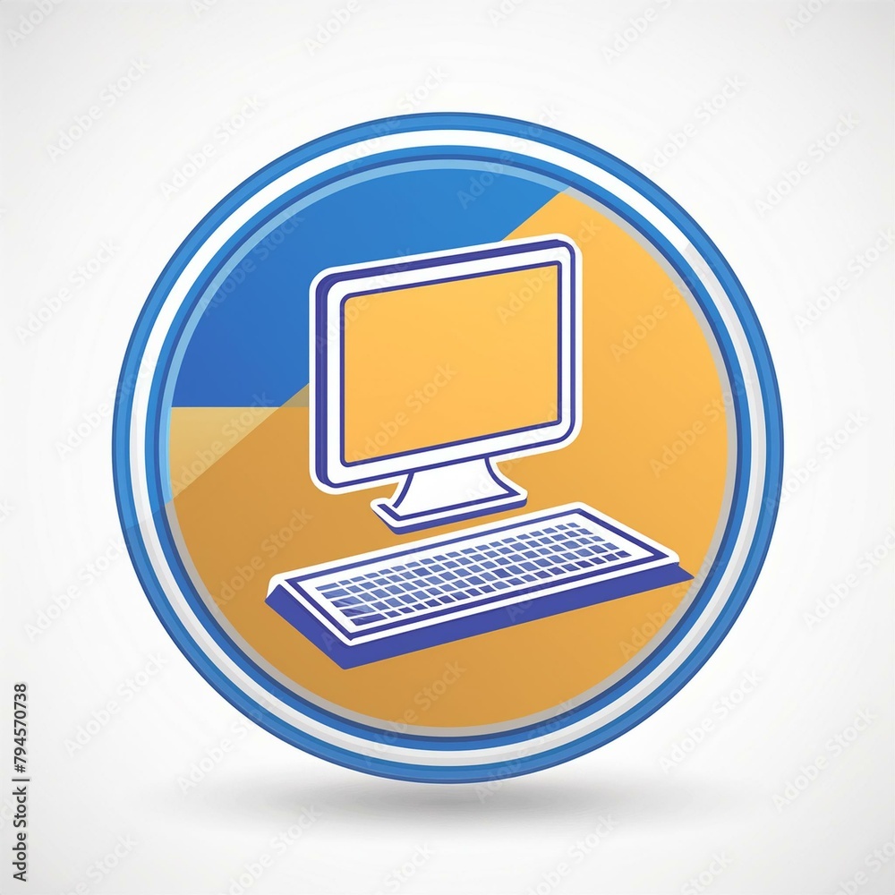 laptop computer with icon laptop computer with icon