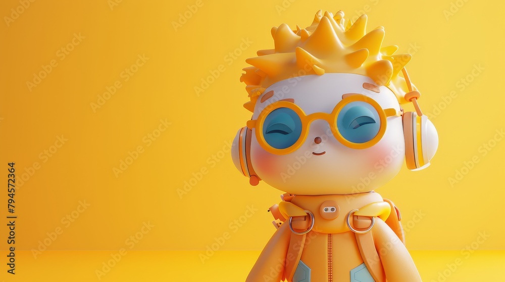 Cute ambassador character rendered in 3D  AI generated illustration
