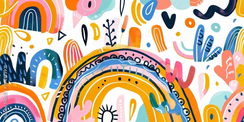 Doodling Rainbows: A Whimsical Collection of Hand-Drawn Joy