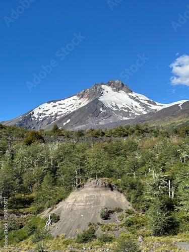 Mocho volcano in the Andes mountain range