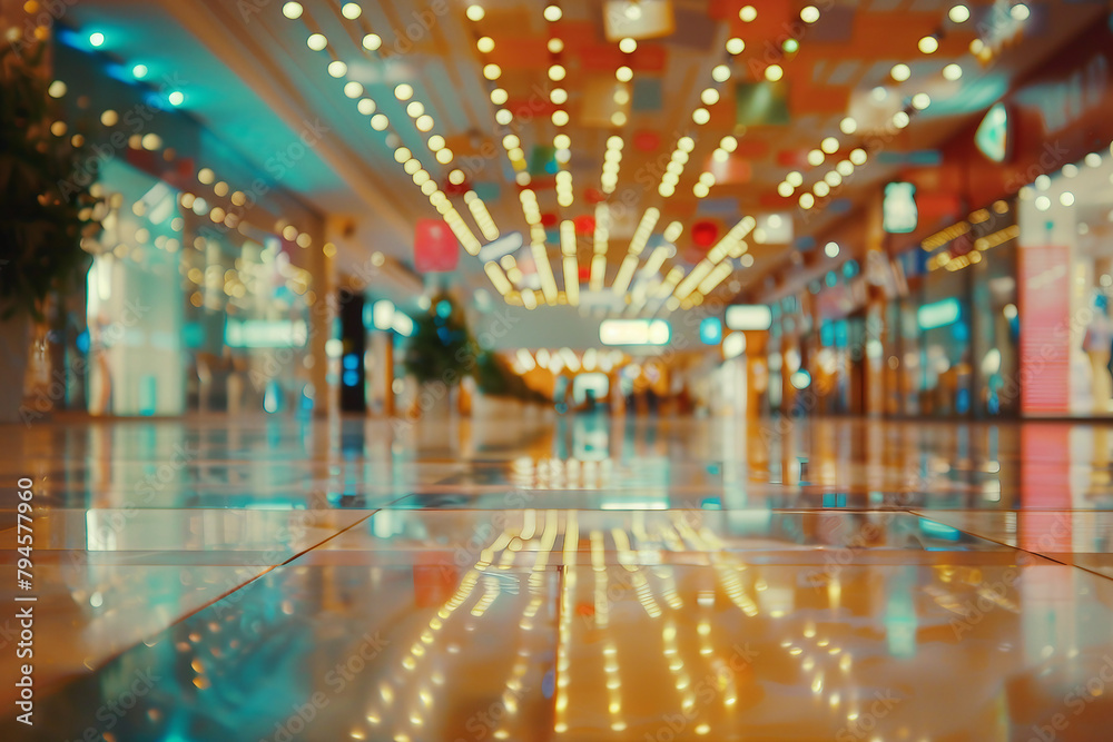 blurred photograph of Mall. outoffocus photograph