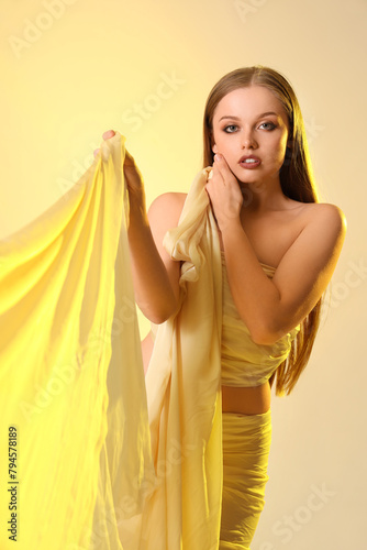 Beautiful young woman with ...