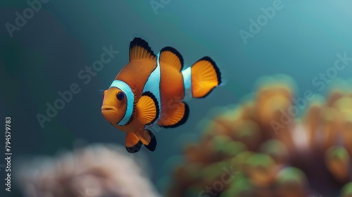 a colorful fish swimming in the ocean