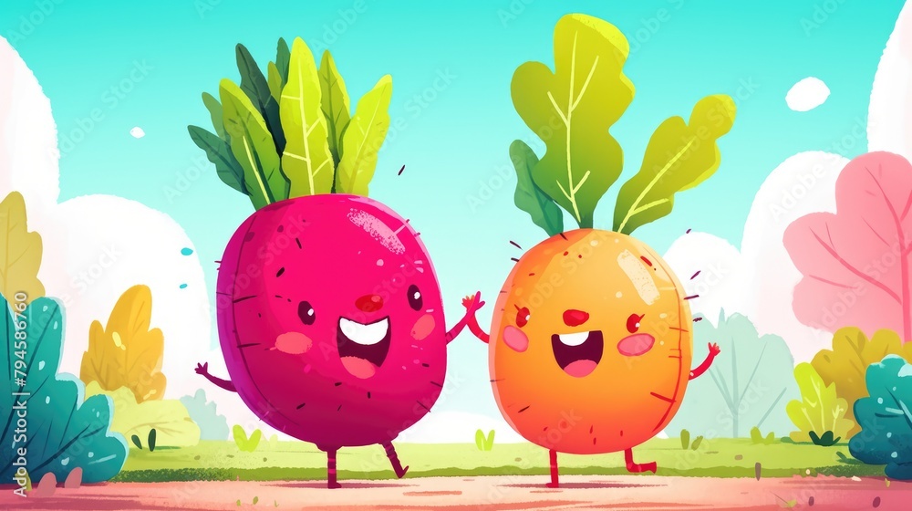 Engage in the interactive and delightful Connect the Dots game featuring the cartoon characters Radish and Beetroot This coloring and educational activity is specifically designed for presch