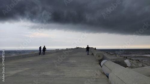 walking on the beach