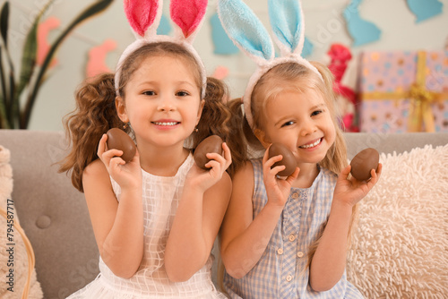 Cute little girls in bunny ...