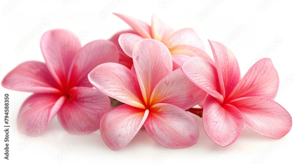 Pink flowers on white background Pink flowers on white background