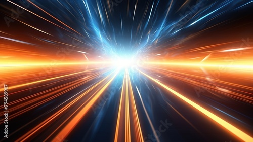 Abstract digital high speed for modern and futuristic technology. Illustration of speed motion on dark background.